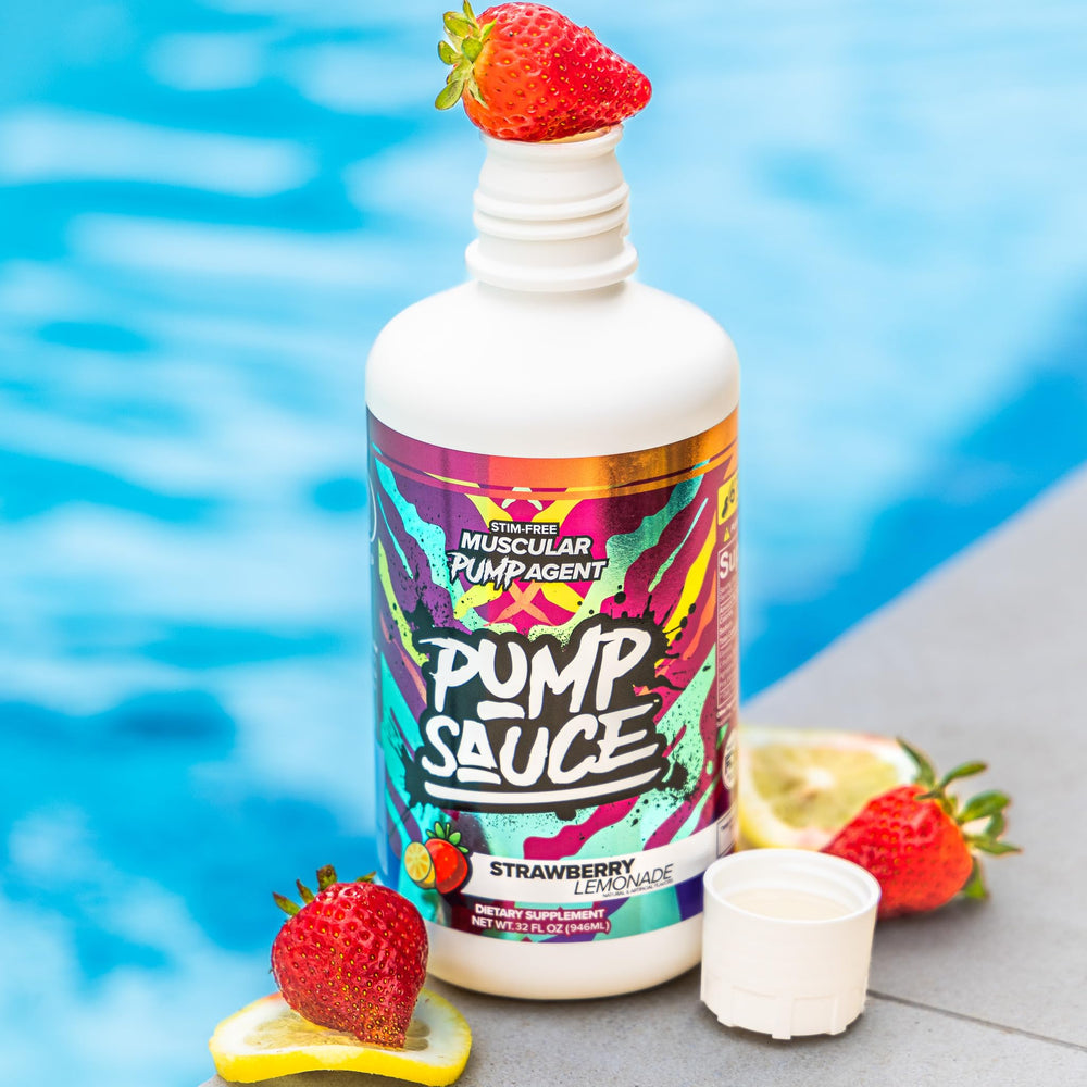 Pump Sauce Strawberry Lemonade pour showing ready-to-use pump during training
