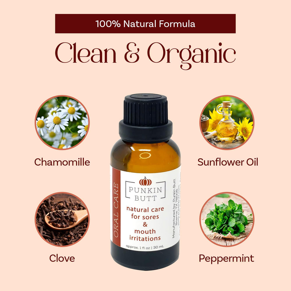 Herbal infusion of chamomile, clove, and peppermint in Punkin Butt blend