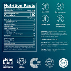 Close-up of pasture-raised whey ingredients in Puori PW1 formula.