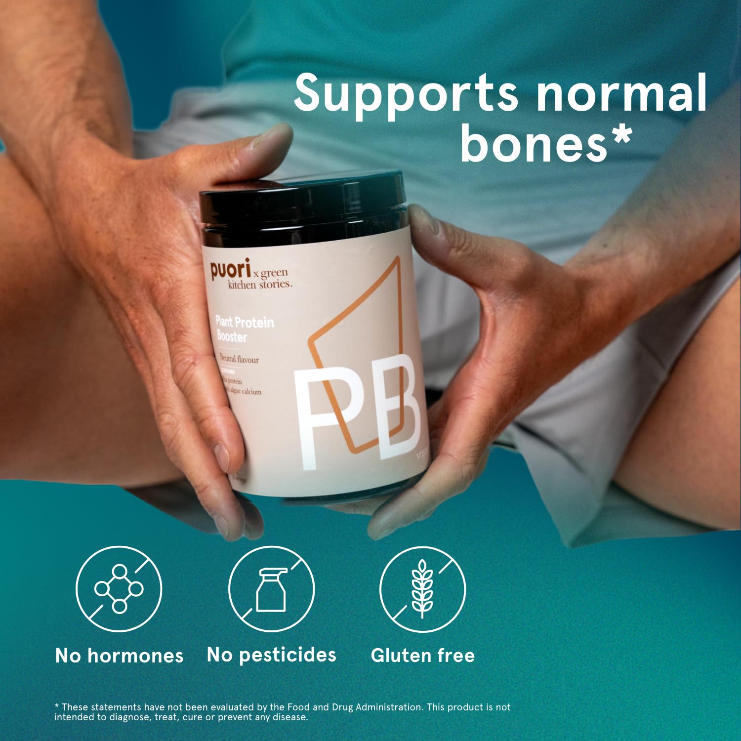 Puori PW1 ingredient list emphasizing no artificial sweeteners or hormones