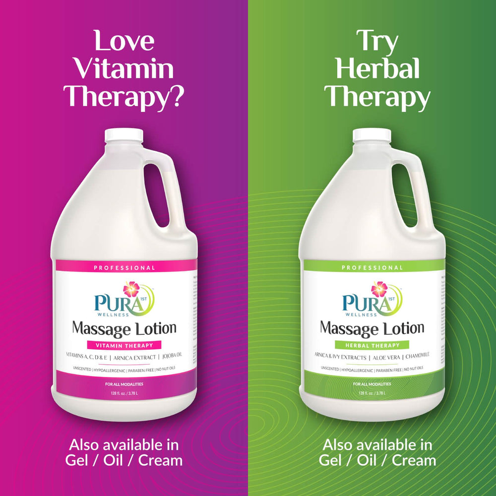 Clinic-ready PURA 1st lotion in use for recovery sessions