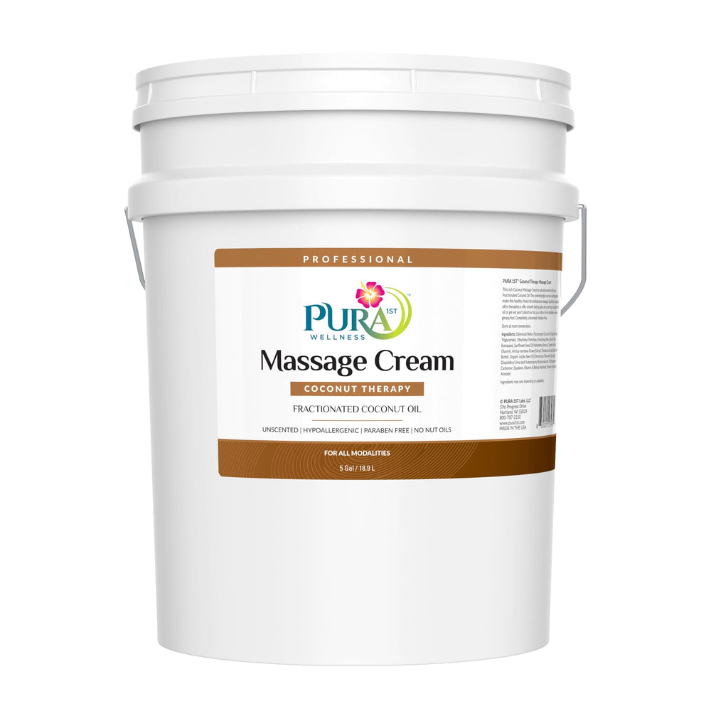 PURA 1st Coconut Therapy 5 Gallon bottle for professional massage with hydration.