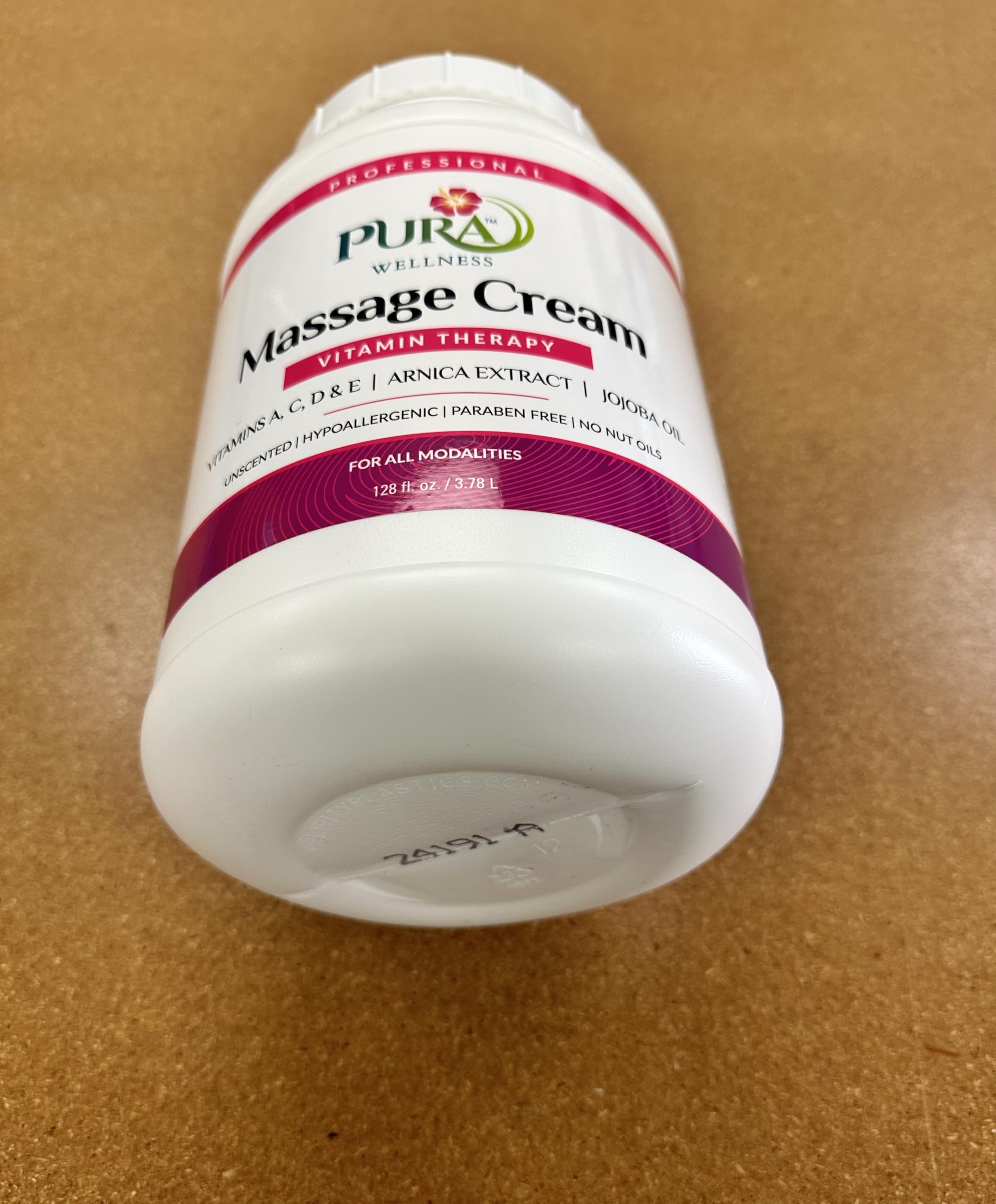 PURA 1st Therapy jar 128oz packaging illustrates convenient bulk supply for clinics.