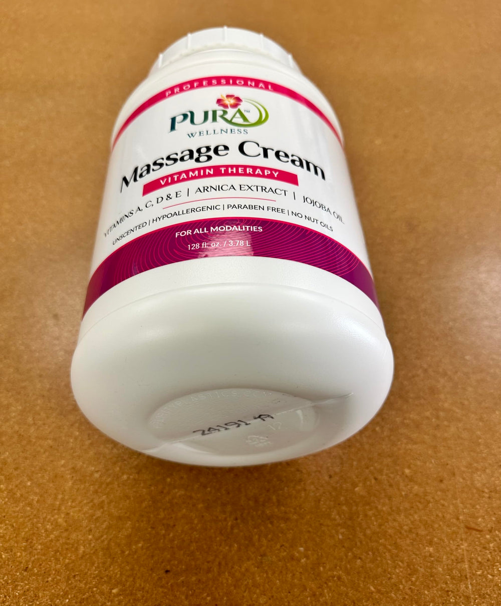 PURA 1st Therapy jar 128oz packaging illustrates convenient bulk supply for clinics.