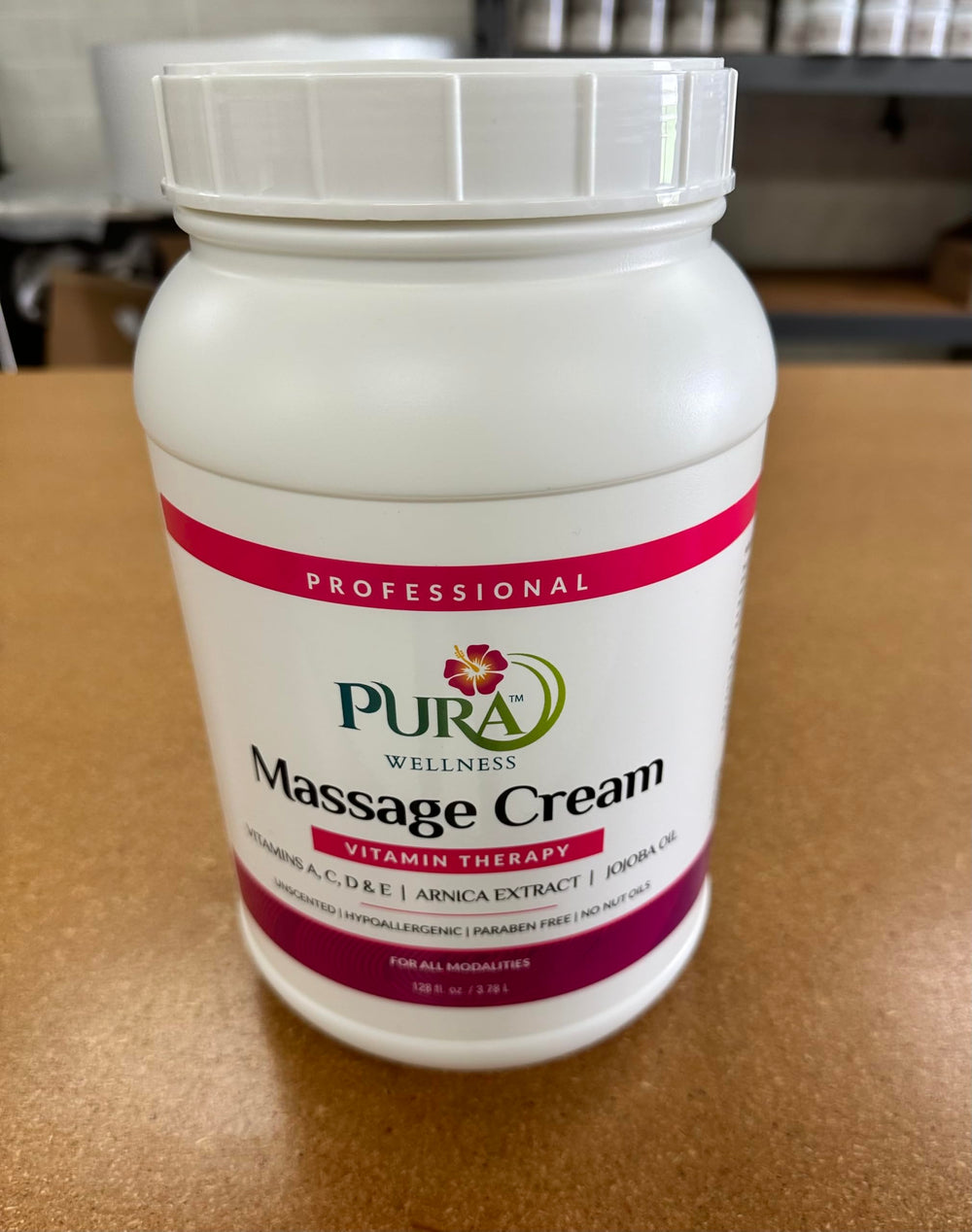 PURA 1st Unscented massage cream closeup shows a non-greasy texture ideal for sensitive skin.