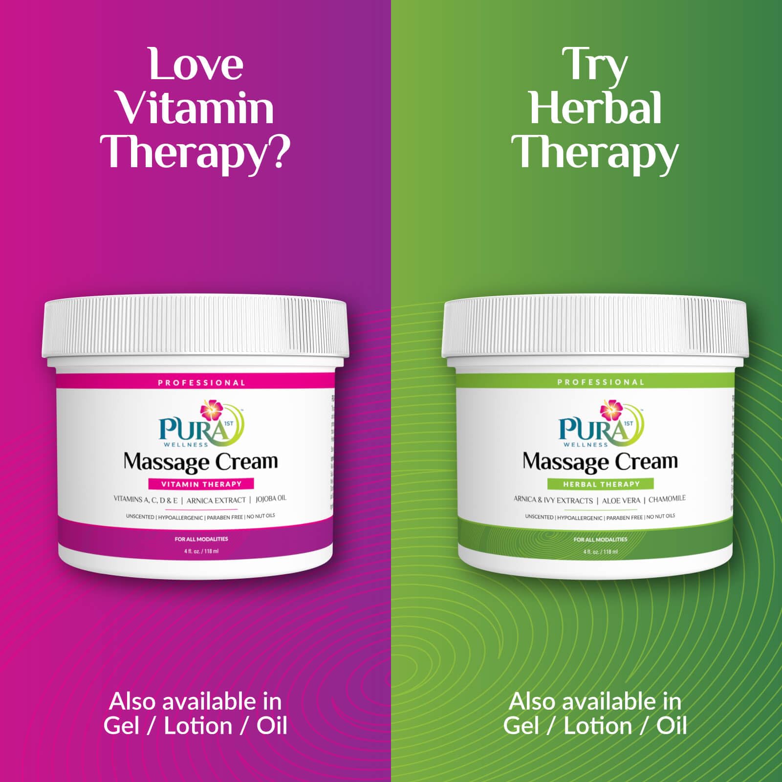 Non greasy texture of PURA 1st Wellness massage cream