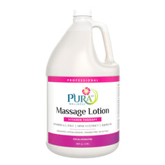 PURA 1st wellness massage lotion 128oz pump bottle for professional application