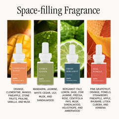 Pura 4 Clementine Mango vial close-up showing vibrant, uplifting scent.