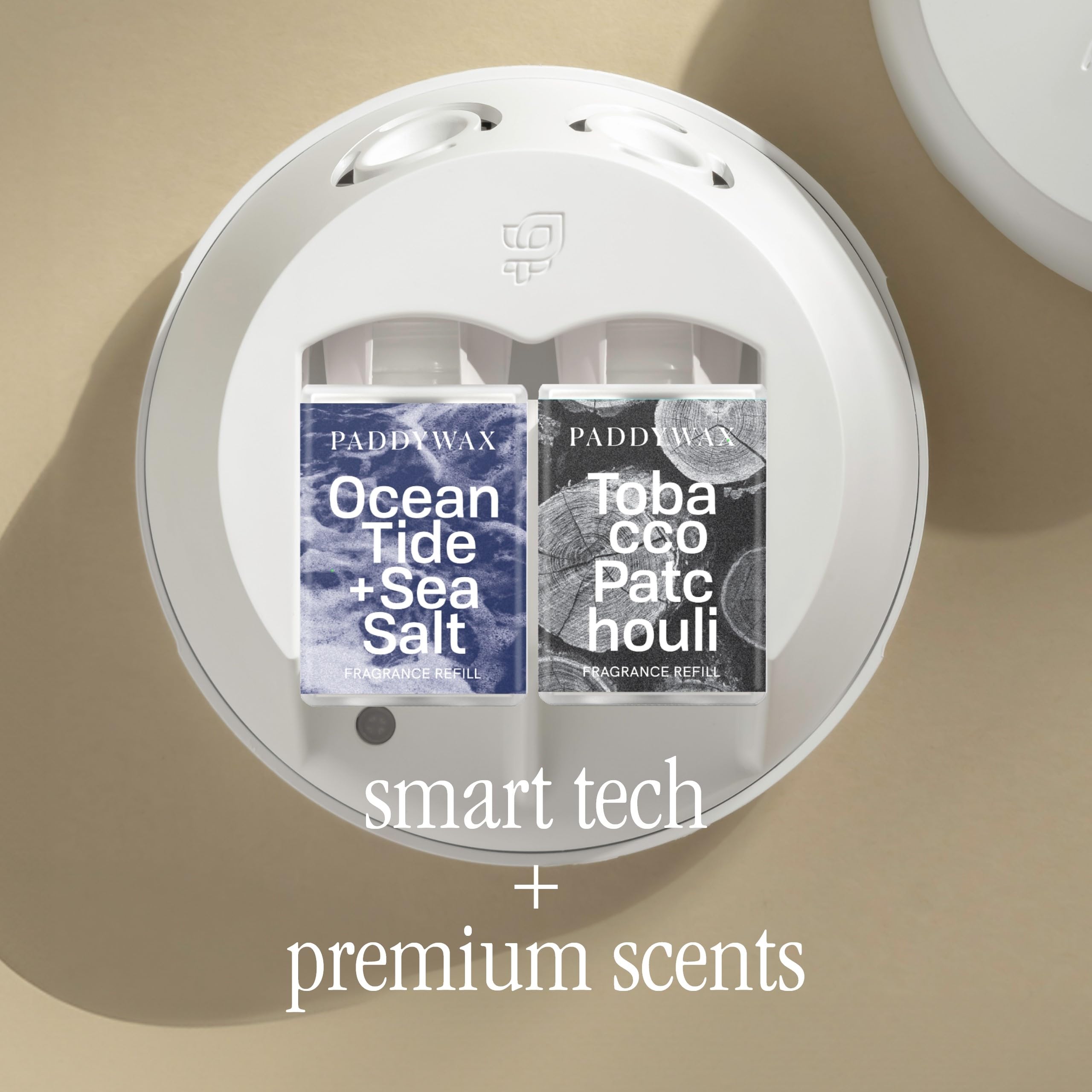 Pura 4 Living room setup shows accessible smart fragrance diffuser.