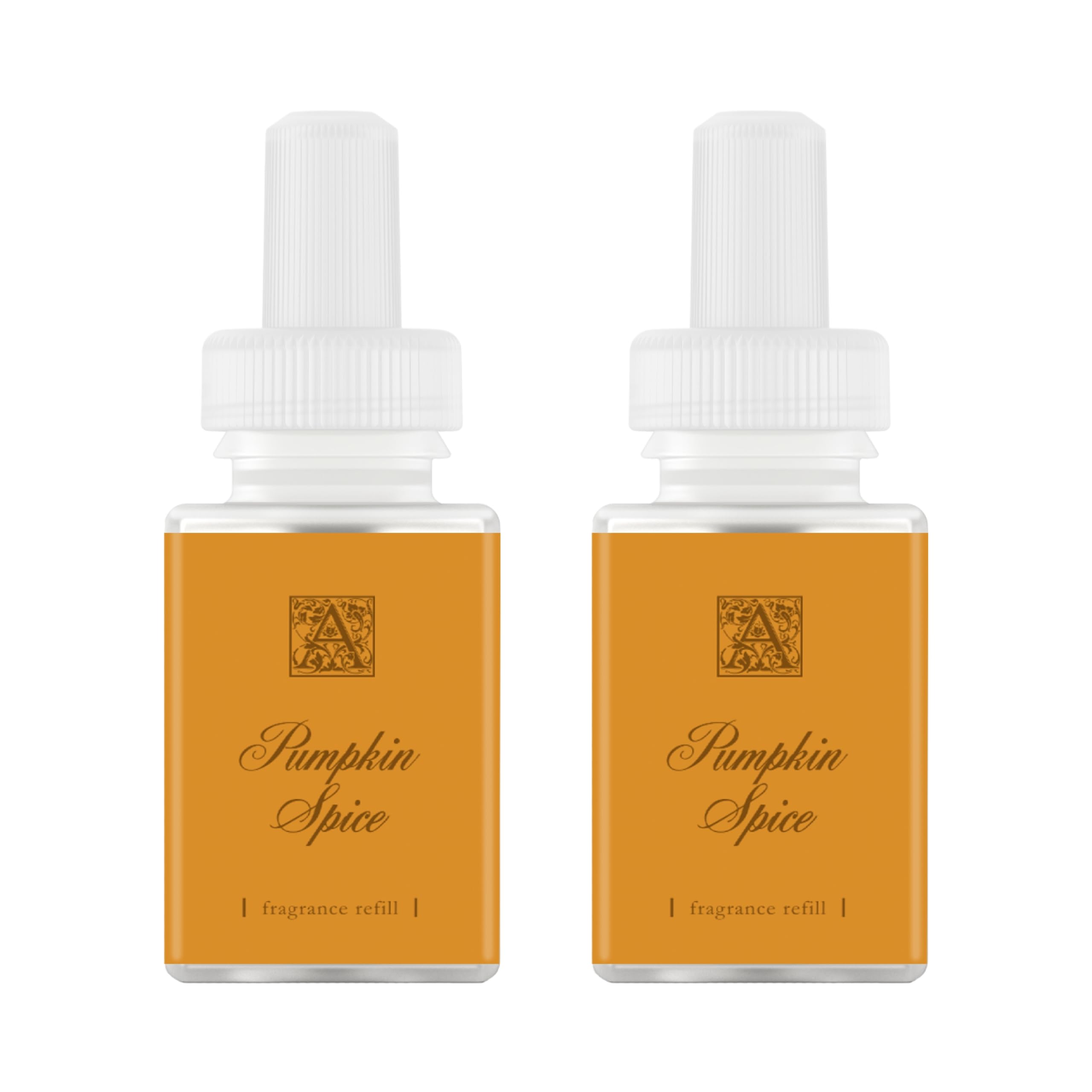Pura Aromatique pumpkin spice refill: 2-pack front view for long-lasting home fragrance.