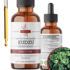Pura Herba Kudzu root extract bottle for alcohol-free daily balance.