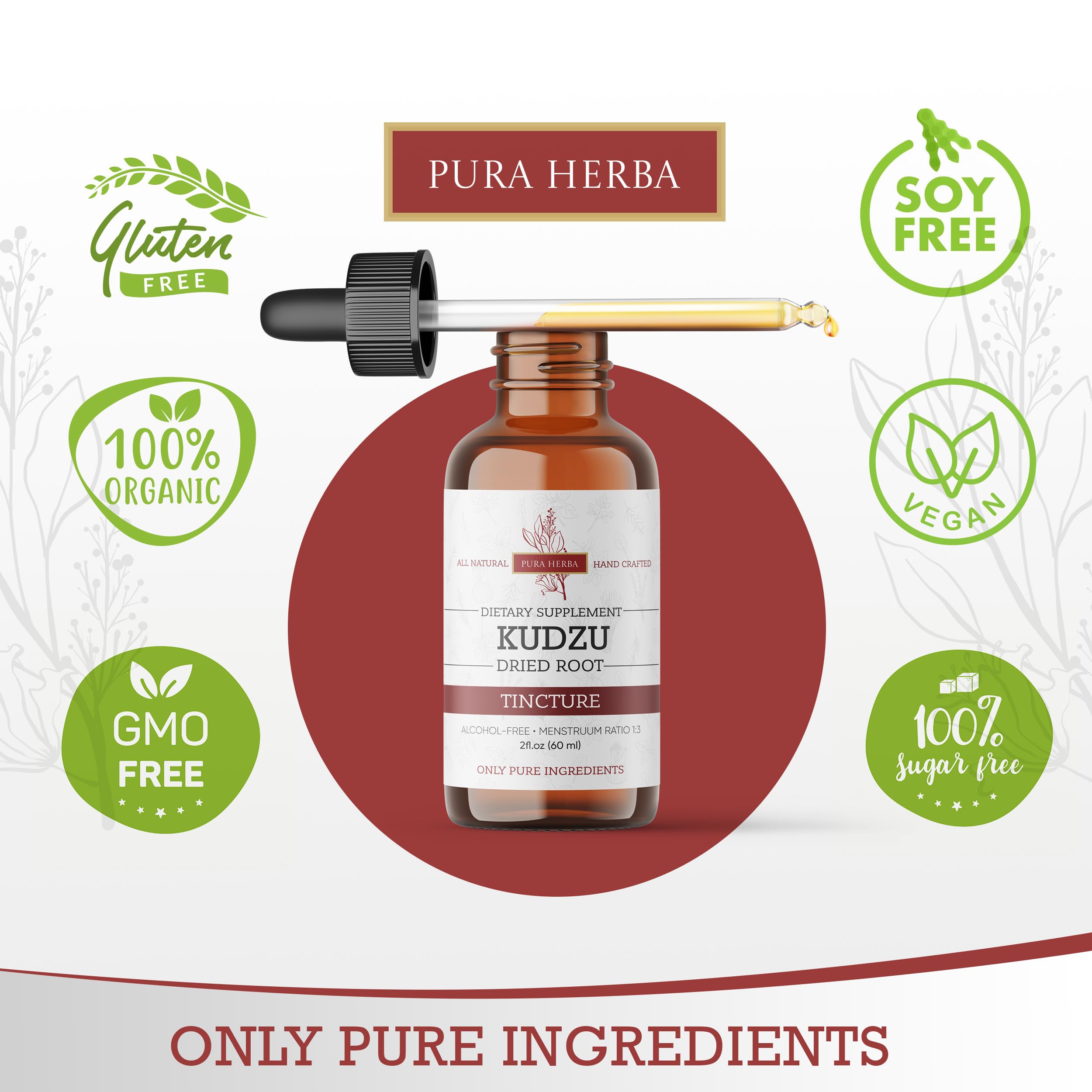 Pura Herba Kudzu extract pour demonstrating convenient daily usage.