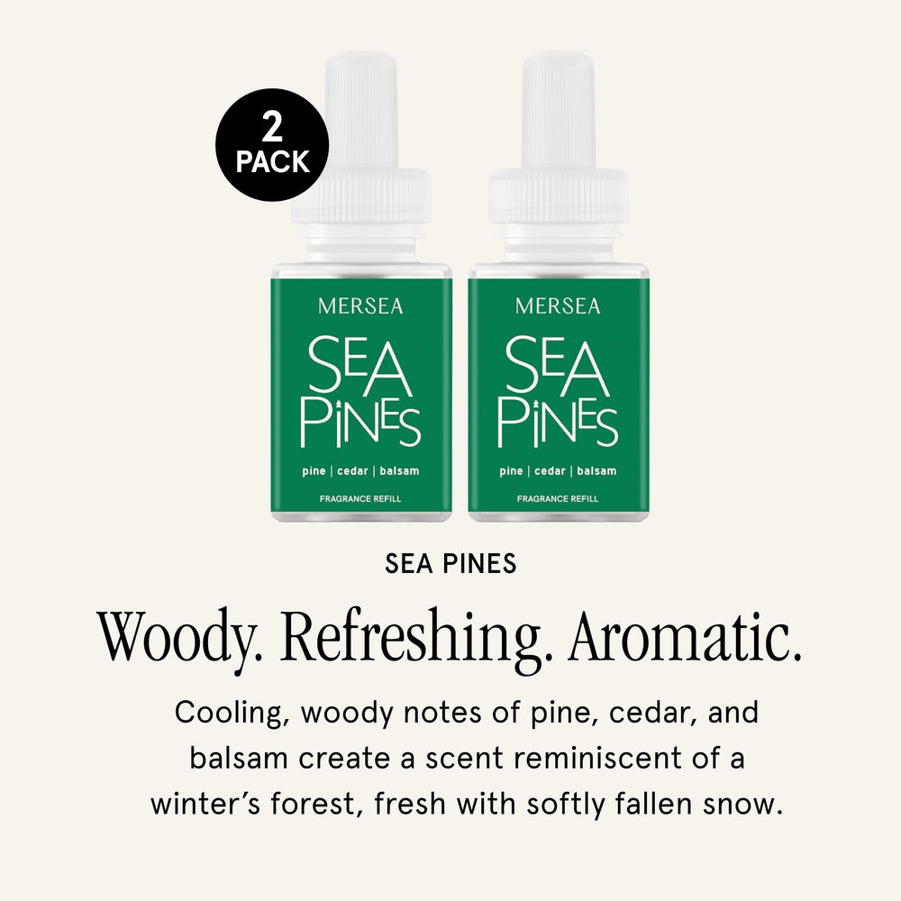 Pura Mersea Sea Pines two-pack for long-lasting fragrance in smart diffusers.