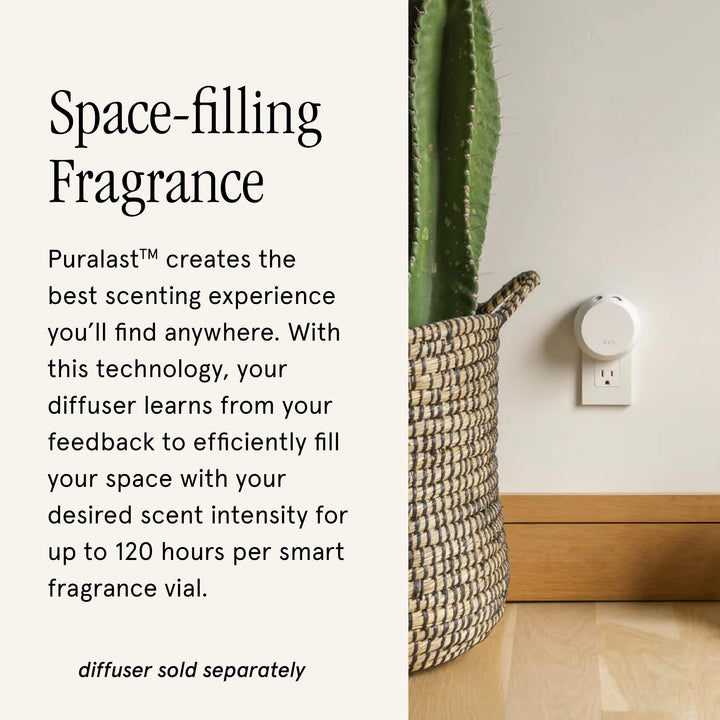 Pura Mersea smart diffuser ready with Sea Pines for a welcoming atmosphere.