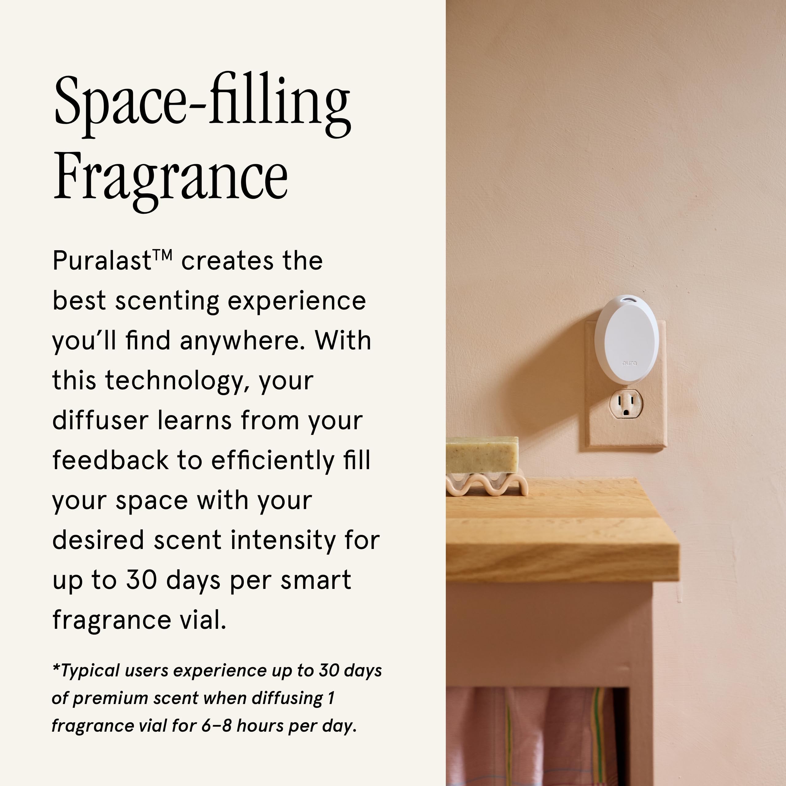 Pura Mini placed in a dorm entryway for a welcoming scent.