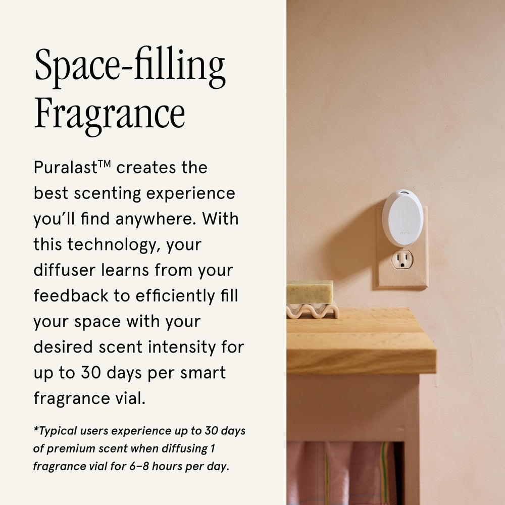 Pura Mini placed in a dorm entryway for a welcoming scent.