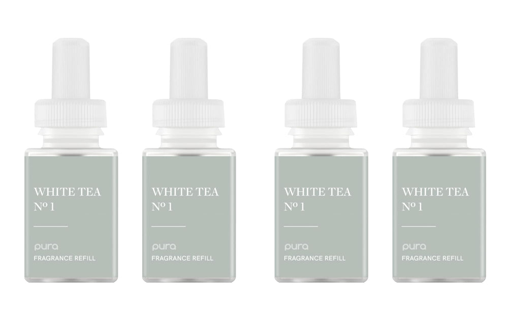 Pura Smart Diffuser front view with white-tea-no1 aroma for a calming home mood