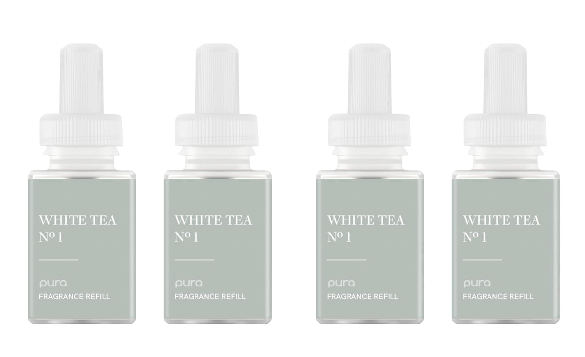 Pura Smart Diffuser front view with white-tea-no1 aroma for a calming home mood