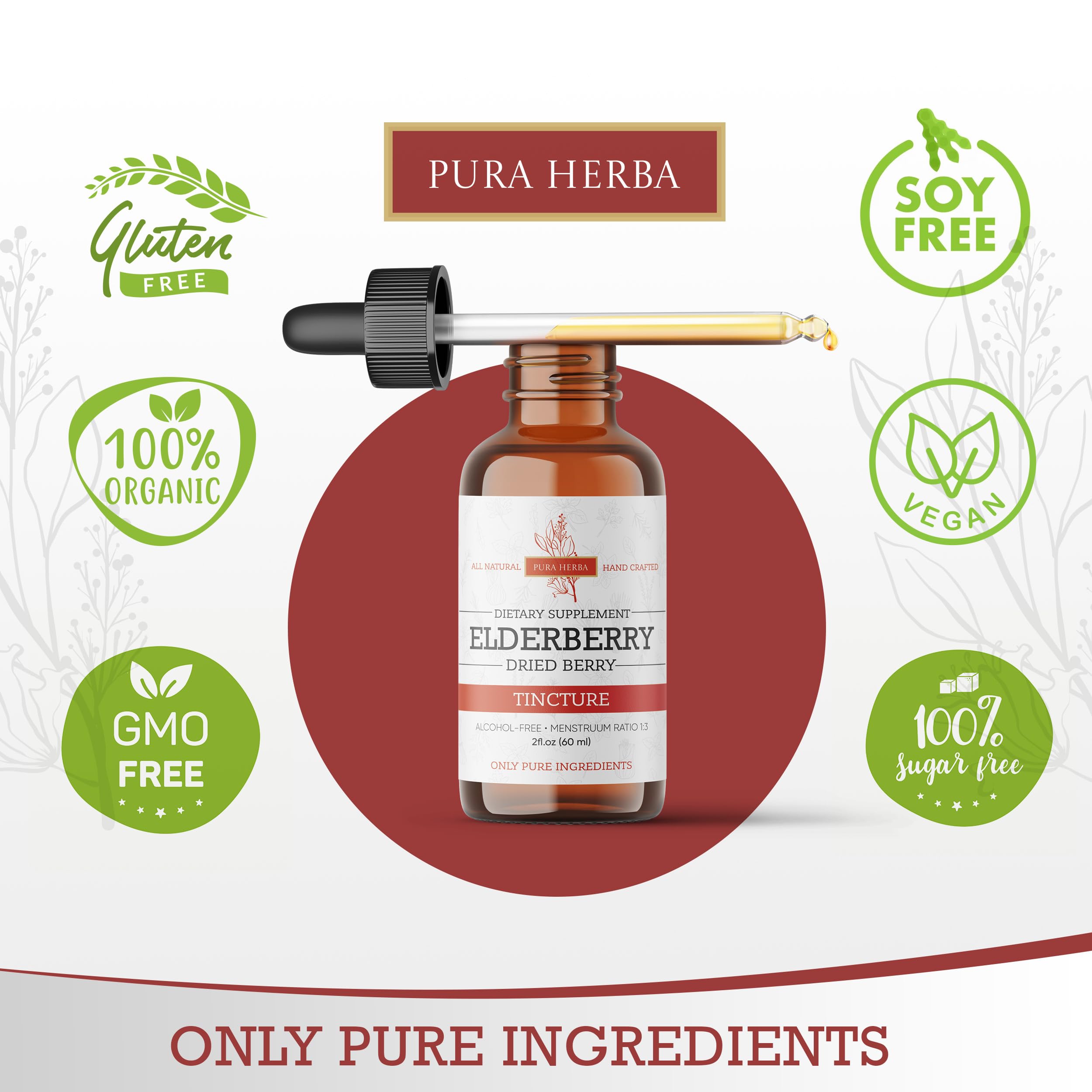 Pura Herba liquid drops pour action suggests quick absorption.