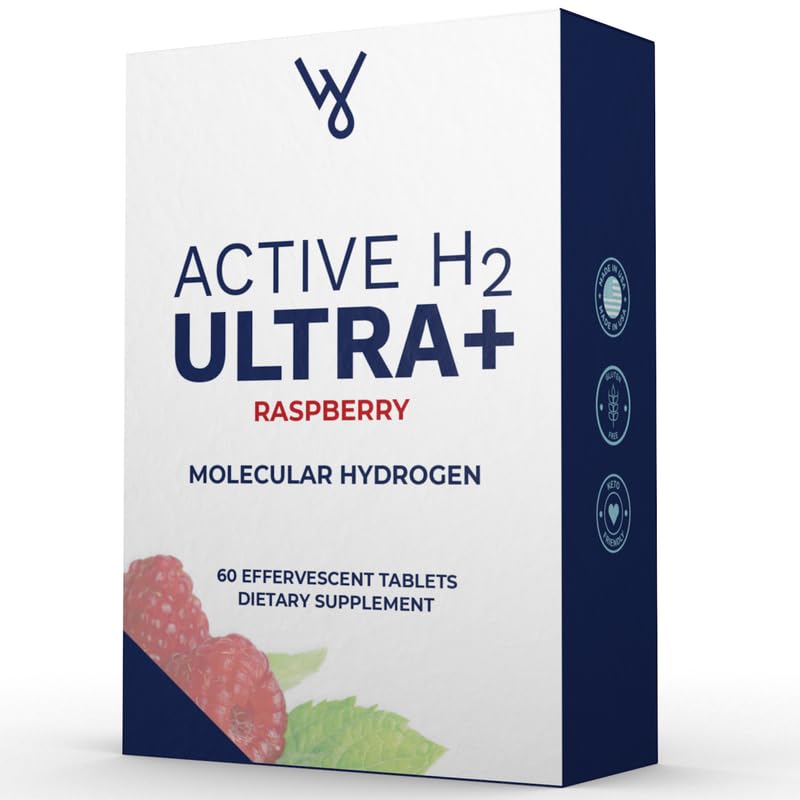 Purative Active H2 Ultra tablet dissolving in water for rapid hydrogen hydration.