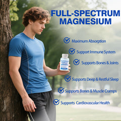 Puravita Magnesium Complex label highlights non-GMO and gluten-free attributes.