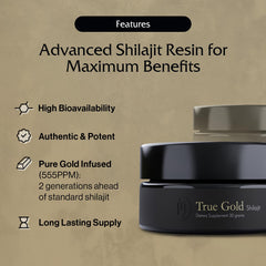 Pürblack Live Resin Pure Gold Shilajit closeup of gold particles