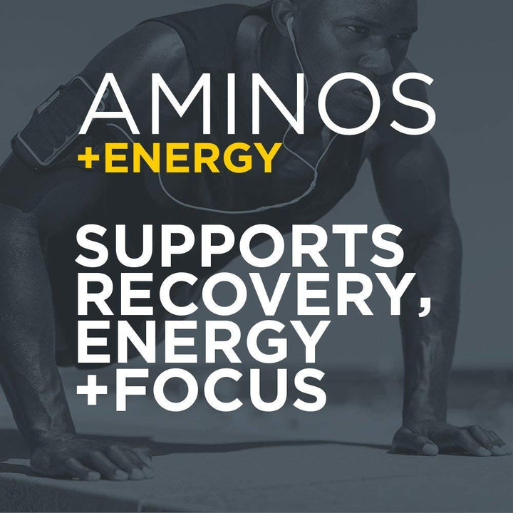 Purbolics Aminos Energy glass with mixed drink demonstrates ready-to-sip convenience.