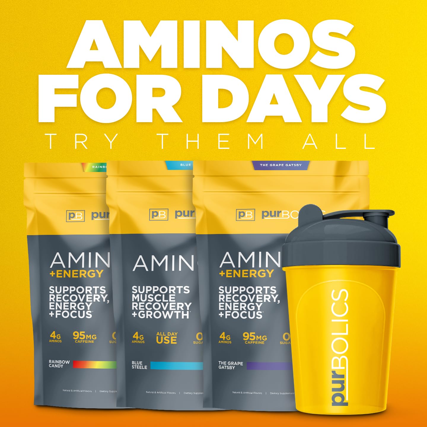 Purbolics Aminos Energy during workout session suggests sustained energy and cognitive clarity.