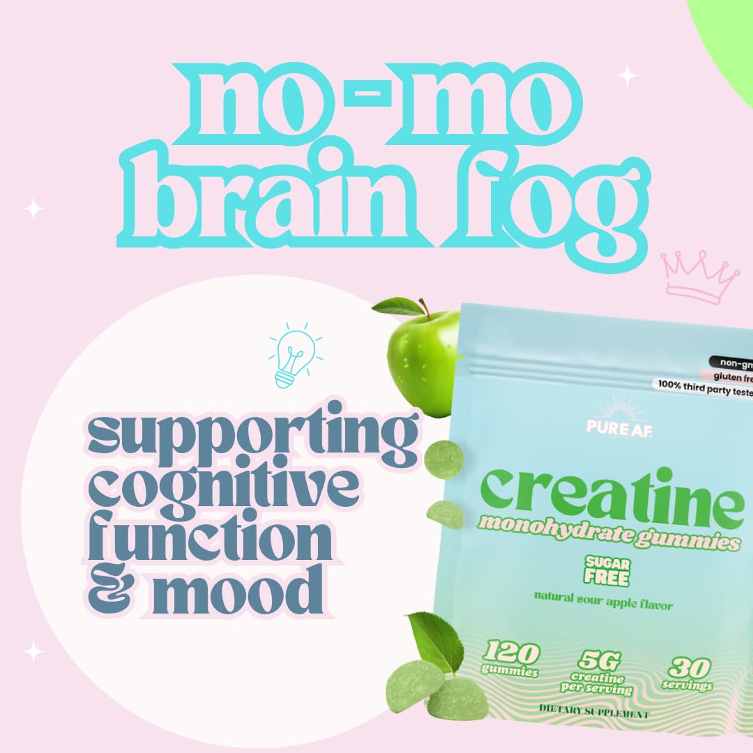 Pure AF Nutra Creatine Gummies energize workouts and daily tasks without chalky texture.