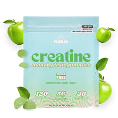 Pure AF Nutra Creatine Gummies bottle visual for convenient daily dosing.