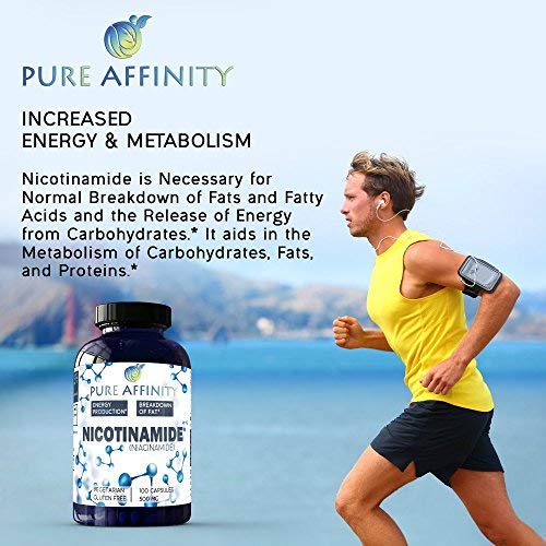 Pure Affinity Nicotinamide label detail showcasing quality and US origin.
