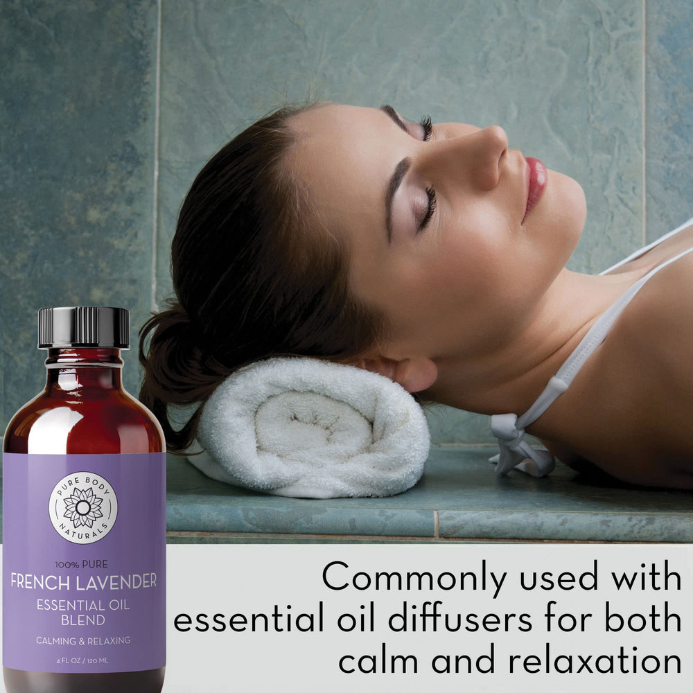 Lavender aroma diffusing from a diffuser with Pure Body Naturals blend
