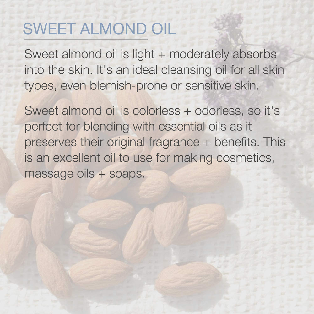 Pure Body Naturals Sweet Almond Oil facial use for lightweight daily moisture.