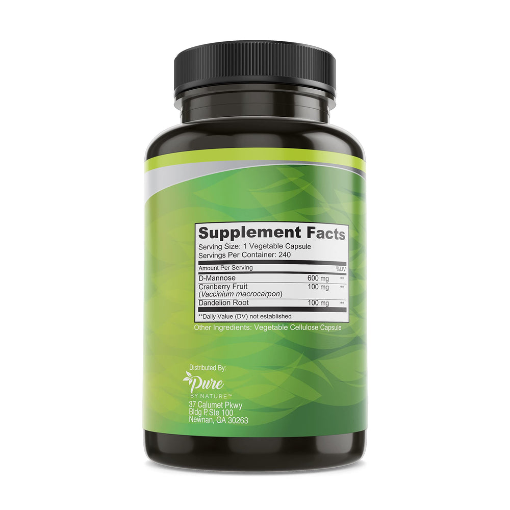 Pure By Nature cranberry extract capsules close-up for bladder balance.