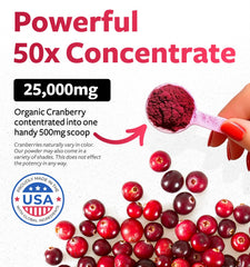 Pure Co cranberries concentrate powder produced in GMP facility in the USA