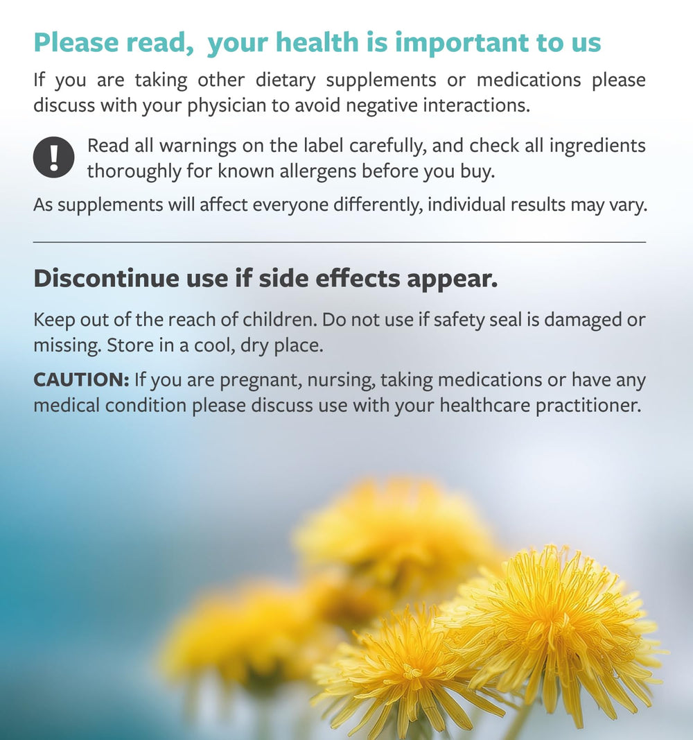Pure Co dandelion root extract organic certification label emphasizes USDA Organic quality.
