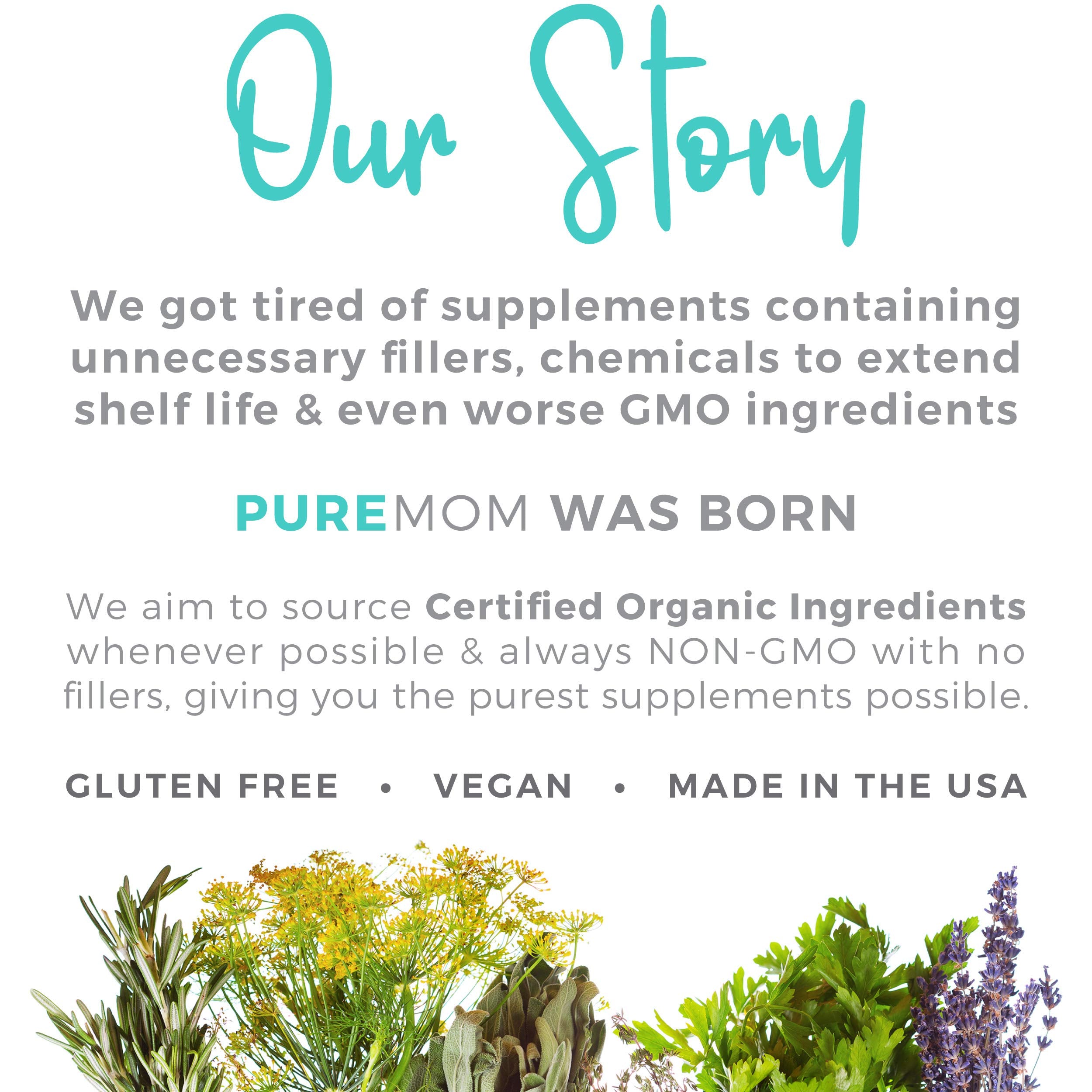 Boxed Pure Co Goat's Rue features USDA Organic certification and vegan formula.