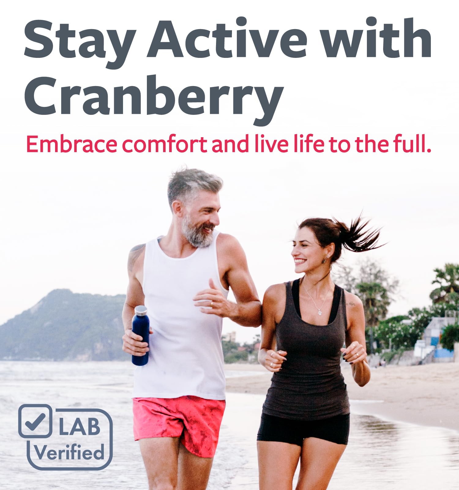Pure Co Cranberry Powder packaging emphasizing organic, non-GMO credentials