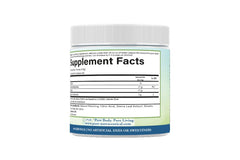 Serving scoop beside PURE Colostrum Orange powder for easy daily dose.