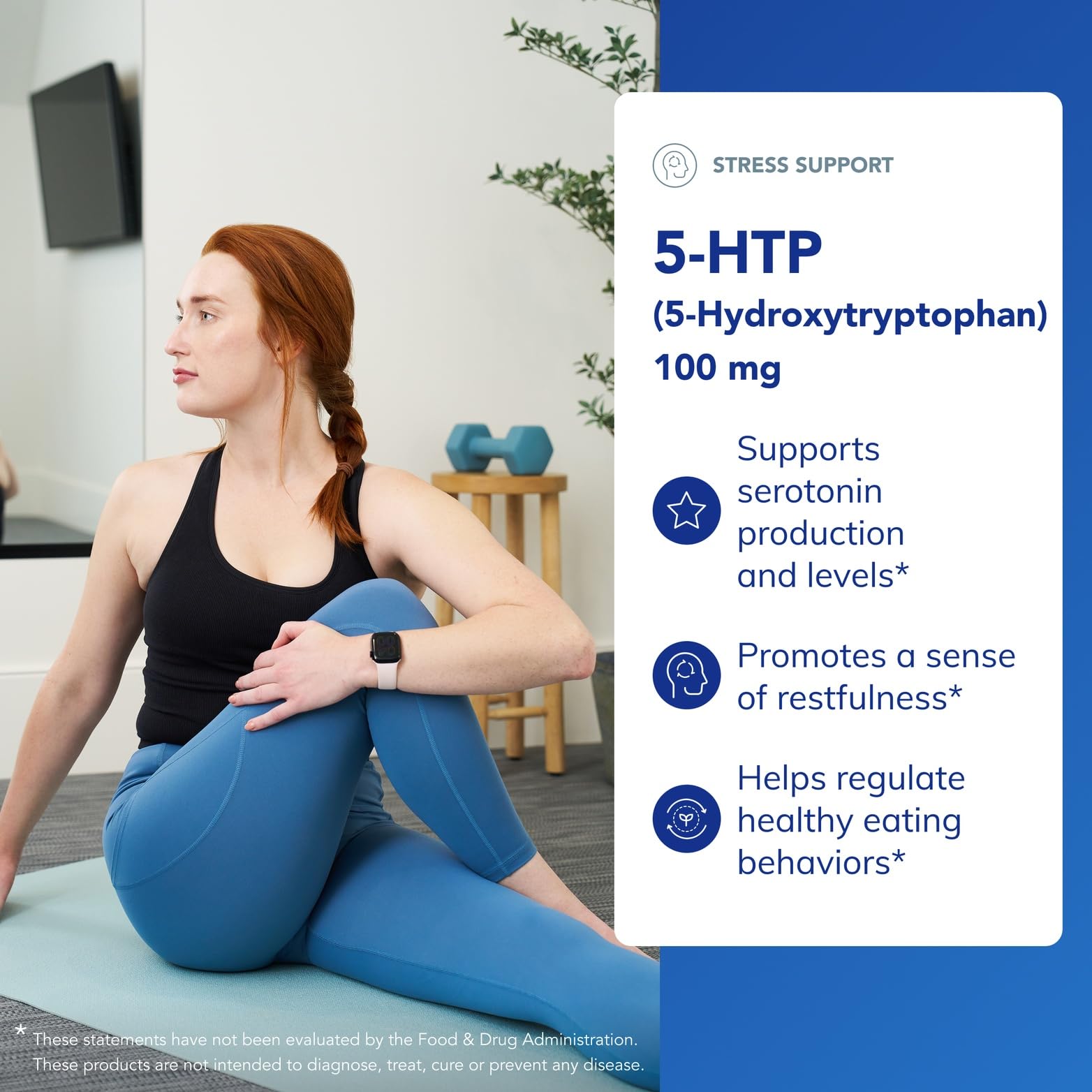 Label view of Pure Encapsulations 5-HTP; gluten-free and non-GMO formulation highlighted.
