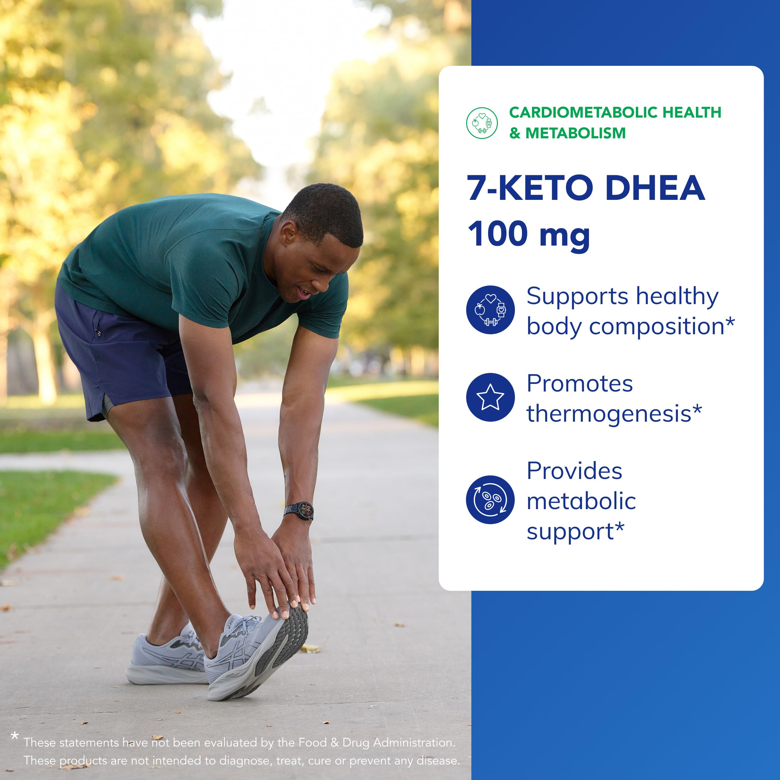 Pure Encapsulations 7-Keto DHEA 100 mg capsules closeup, daily wellness support.