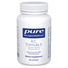 Pure Encapsulations A.C. Formula II bottle of capsules for digestive balance.