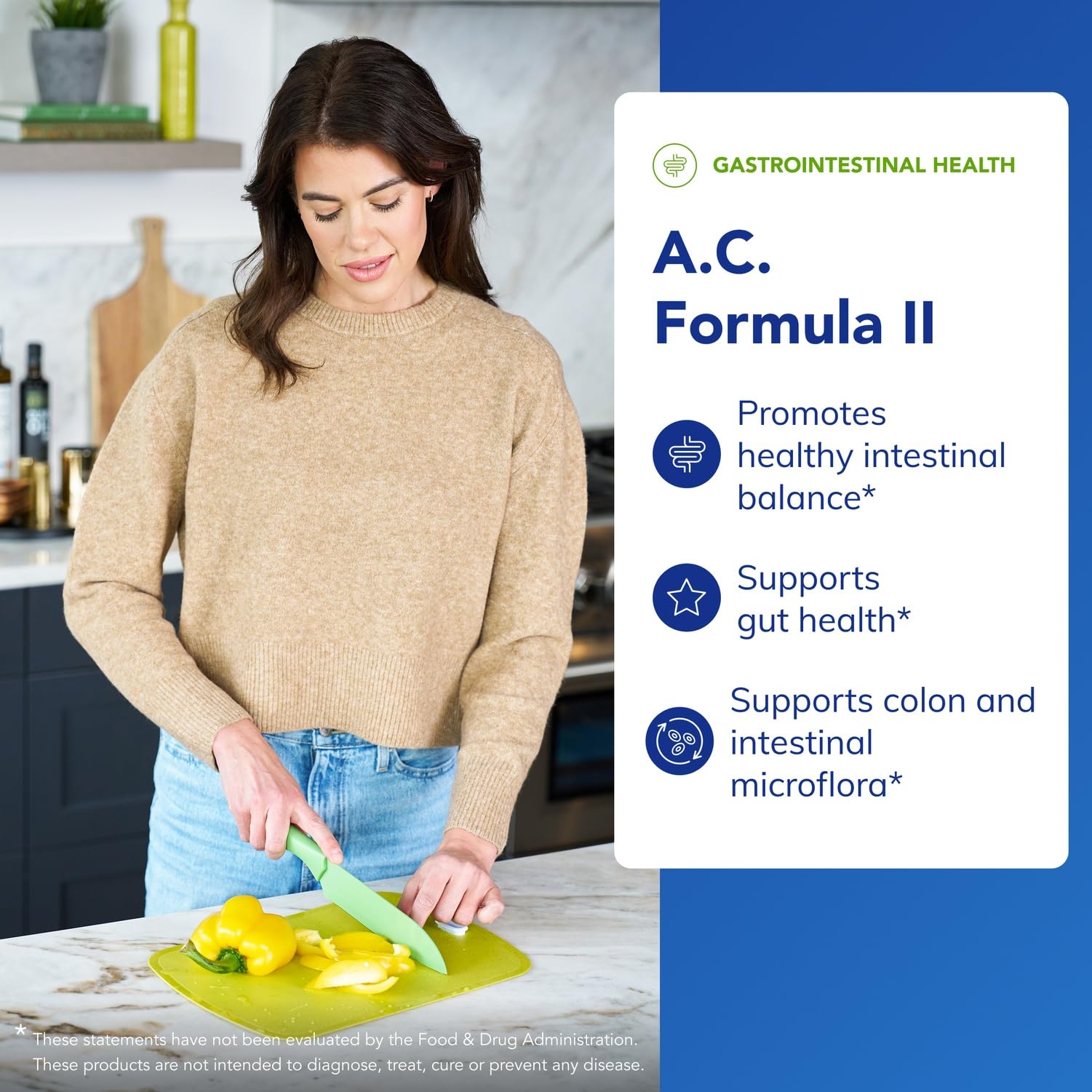 Pure Encapsulations A.C. Formula II label highlighting transparent ingredients.