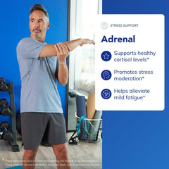 Pure Encapsulations Adrenal Cortex bottle close-up reveals bovine whole adrenal components.