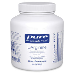 Pure Encapsulations L-Arginine bottle front view highlighting the product