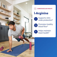Pure Encapsulations L-Arginine label close-up showing 1,400 mg per serving