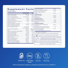 Pure Encapsulations Athletic Nutrients bottle label highlights premium ingredients and allergen-free formula