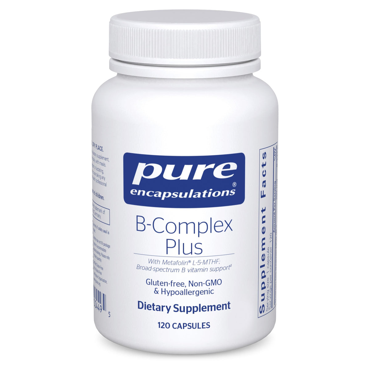Pure Encapsulations B-Complex Plus bottle suggesting daily energy support.