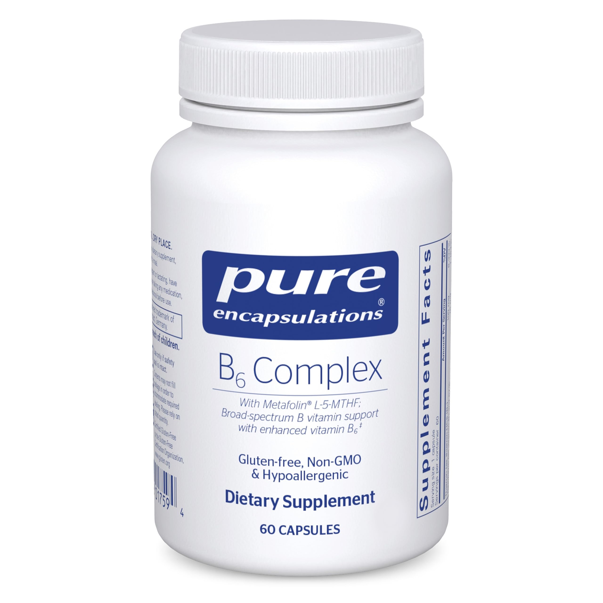 Pure Encapsulations B6 Complex bottle for daily nervous system support