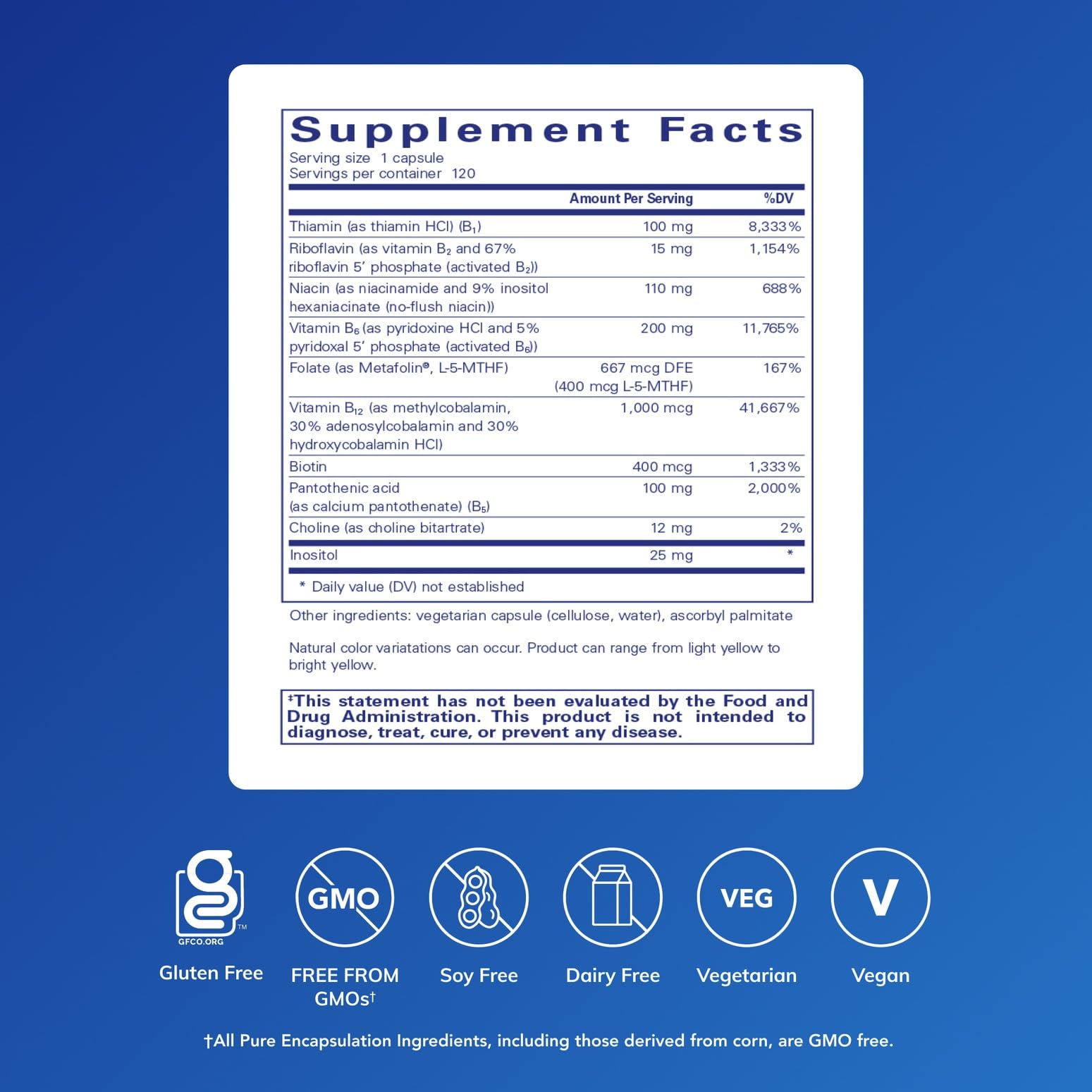 B6 Complex capsules closeup showing daily brain health support potential